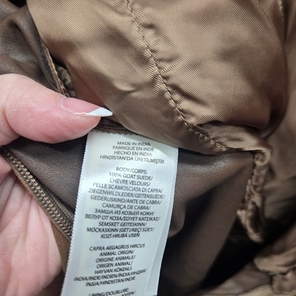 Polo Ralph Lauren Suede Dress Brown Sleeveless Knee Length Fit Flare Women Sz 6 - Picture 8 of 13